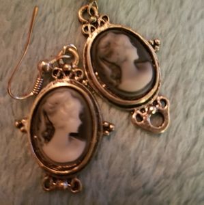 Vintage cameo earrings
